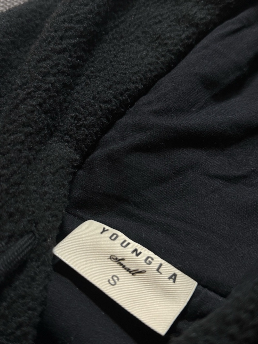 YoungLA Black Sherpa Pullover Hoodie - Picture 2 of 3